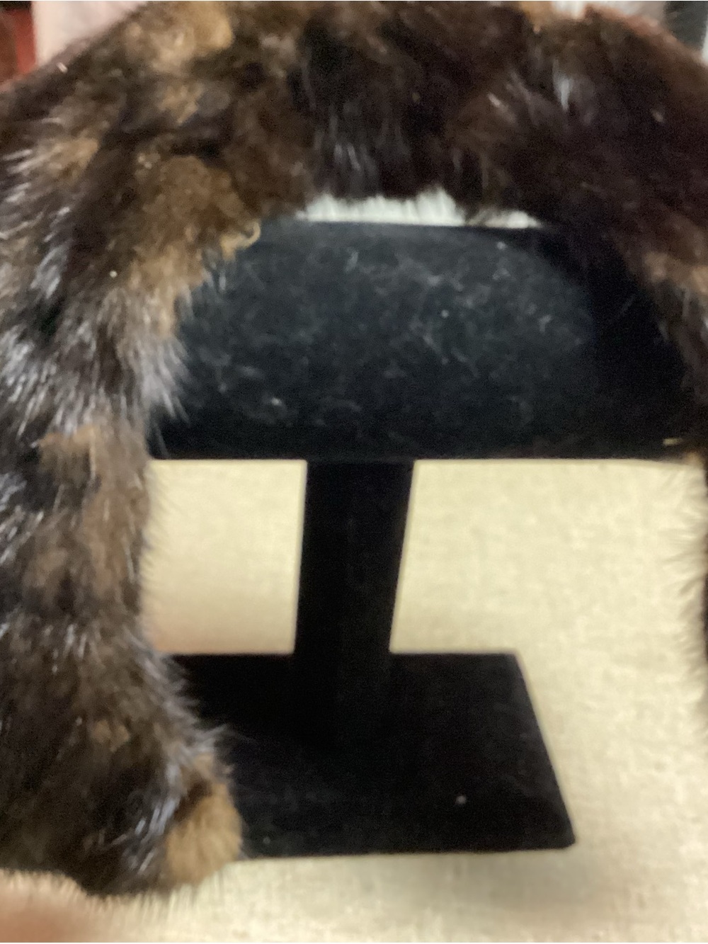 Brown Faux Fur Stole - Women's Accessory
